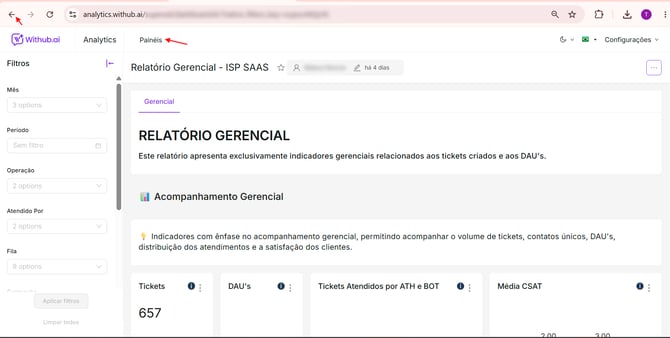 como trocar de relatório